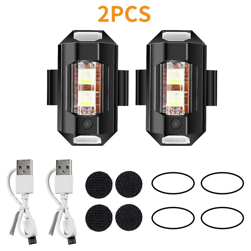 Luz Strobe 7 Cores p/ Drones e Motos