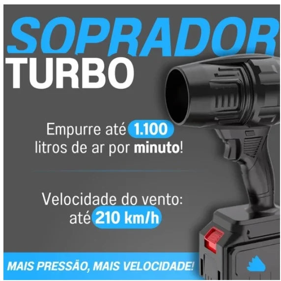 Portable turbo blower USB rechargeable 2 batteries Bivolt - Neverdie Store