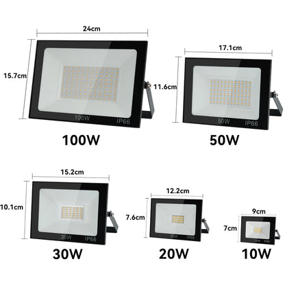 Refletor LED 10W a 100W p/ Exterior