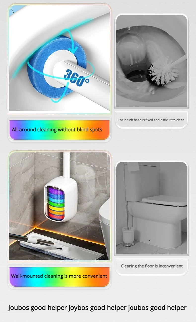 Toilet Bowl Cleaner Brush JOYBOS Wall Hanging With Holder Refills Set Bathroom WC Cleaning Toilet Bowl Brushes For Home Tool