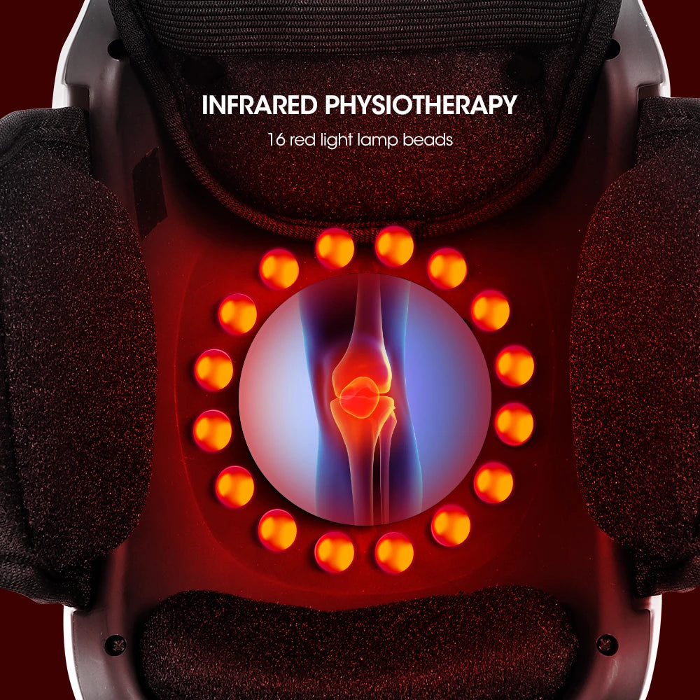 Portable Red Light Knee Massager Heated Massage Equipment for Use with LED Screen Soft Air Wearable Cordless Travel Massager