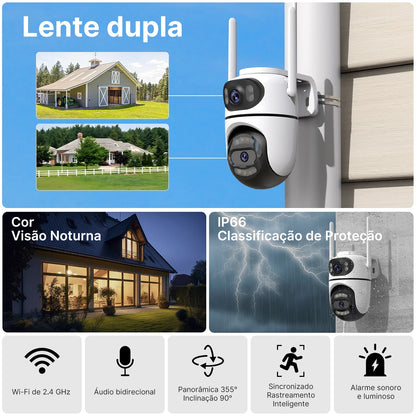 Kit 2 Câmeras Wi-Fi PTZ
