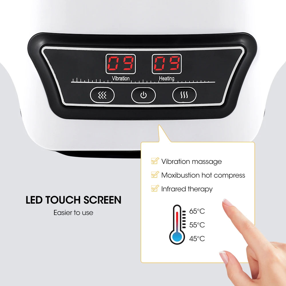 Portable Red Light Knee Massager Heated Massage Equipment for Use with LED Screen Soft Air Wearable Cordless Travel Massager
