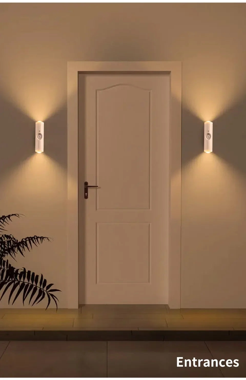 Smart RGB Double-head Wall Light Motion Sensor Magnetic Night Light Rechargeable Spotlight for Bedroom Closet Garden Room Decor