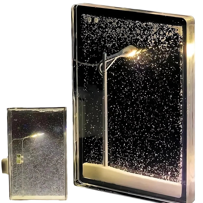 1 Set Of Acrylic Diy Night Road Snow Scene Night Lights, Portable Candle Holder Desktop Decoration Creative New Year's Gift