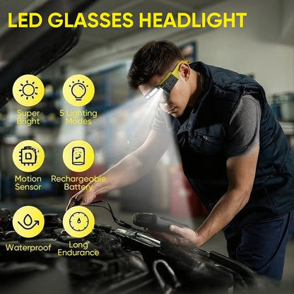 Óculos com Luz LED Recarregável