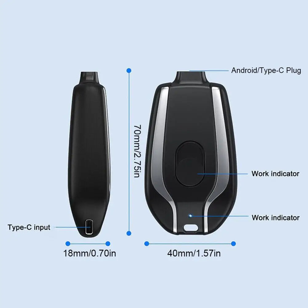 1500mAh Mini Keychain Smartphone Portable Power Bank For Android Emergency Charger Portable Charger