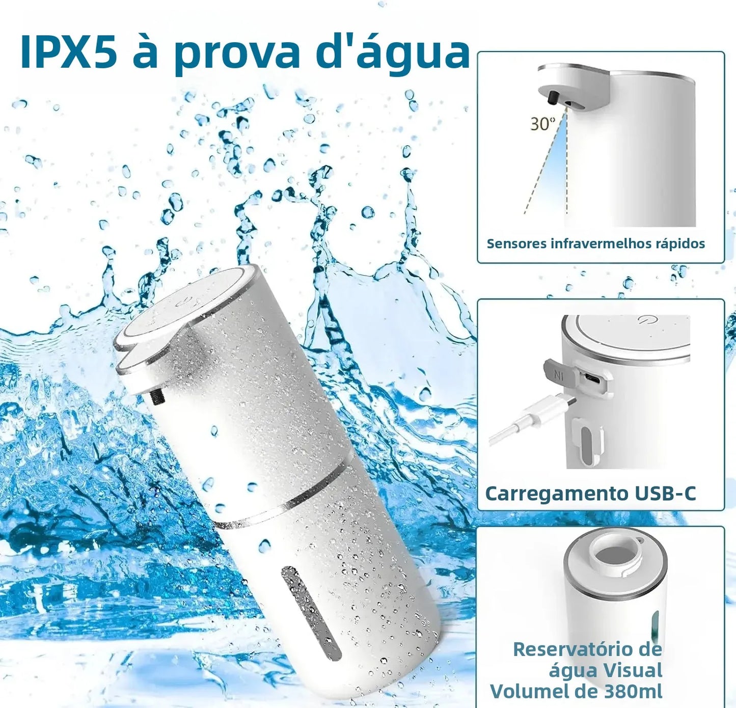 Saboneteira Inteligente Sem Toque