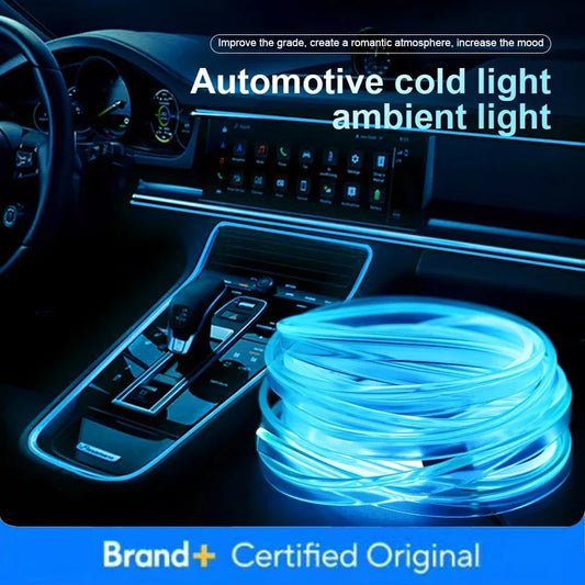 1/3/5M Car Interior Light Decorative Ambient Lamp 7 Color Multiple Modes Control USB Optical Fiber Neon Strip Atmosphere Bar