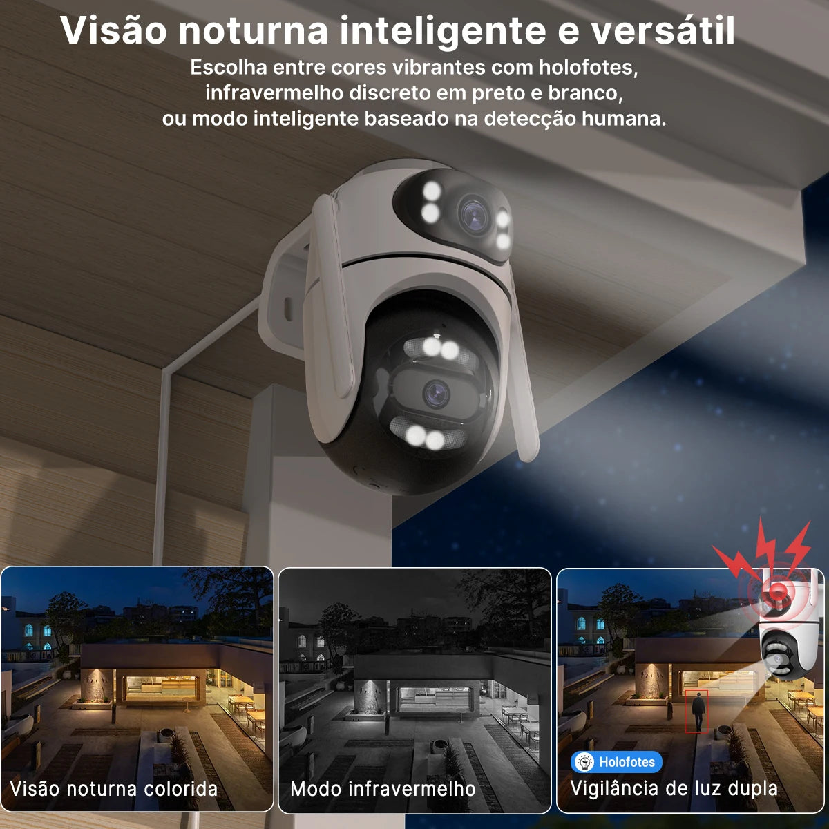 Kit 2 Câmeras Wi-Fi PTZ