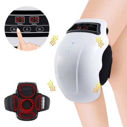 Portable Red Light Knee Massager Heated Massage Equipment for Use with LED Screen Soft Air Wearable Cordless Travel Massager