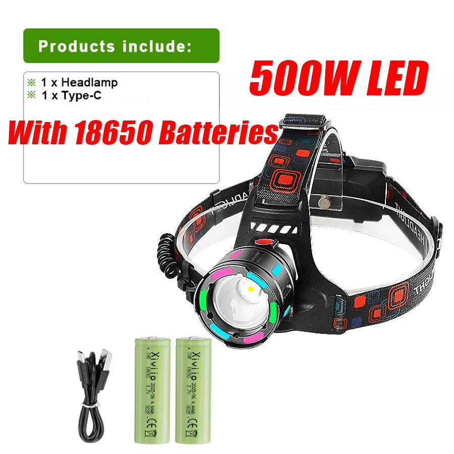 Lanterna de Cabeça LED 1000W Super Brilhante