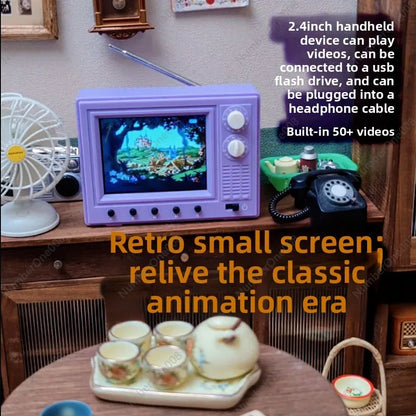 Mini TV Vintage Portátil