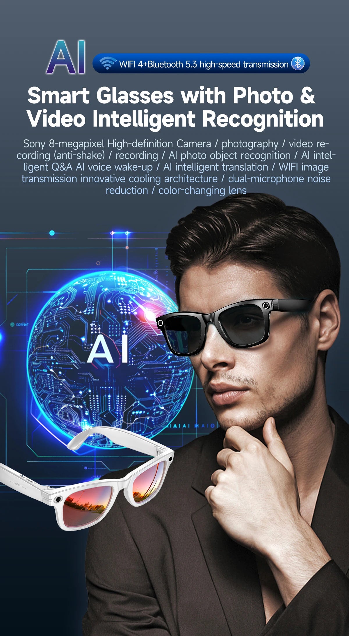 Óculos Inteligente com Câmera