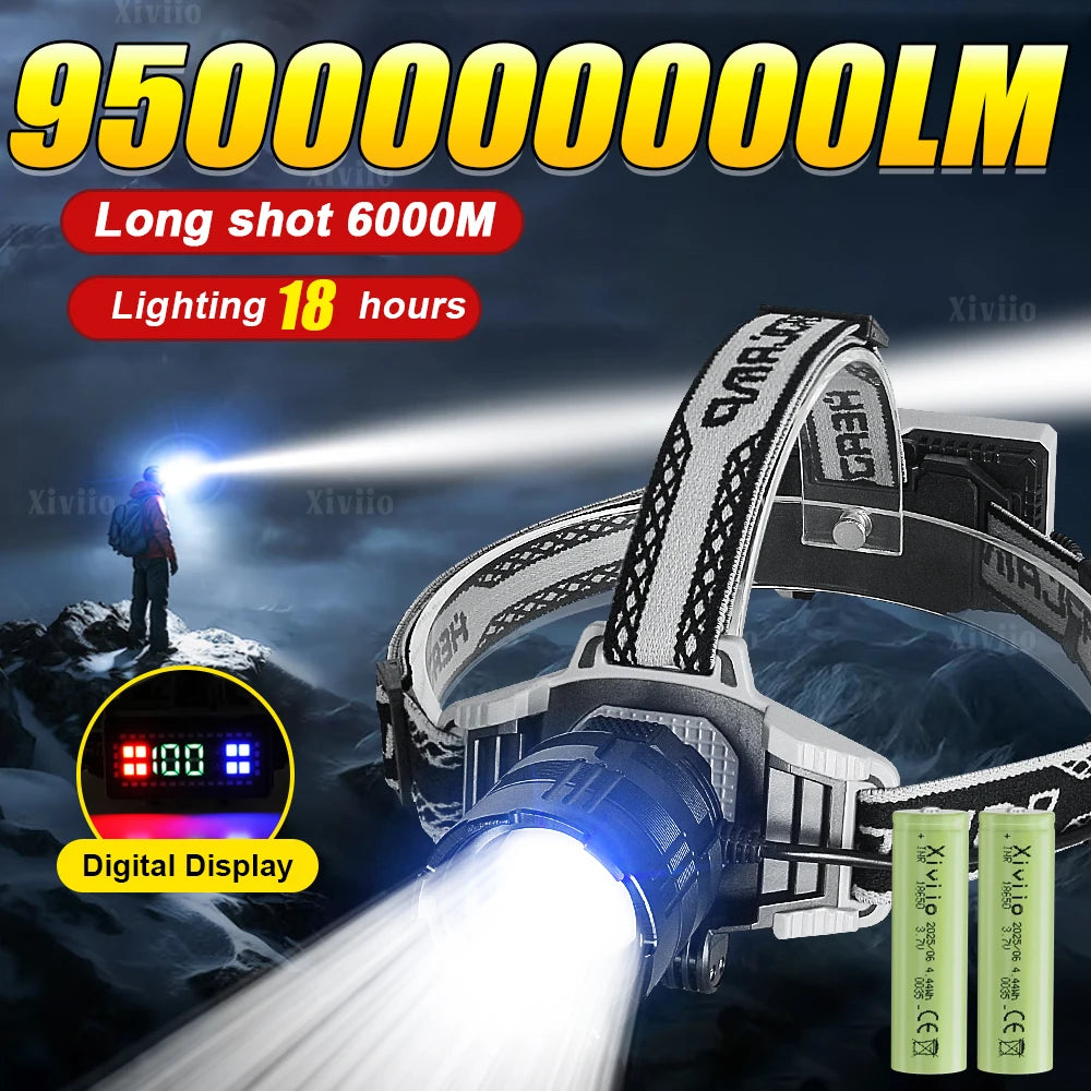 Lanterna de Cabeça LED 1000W Super Brilhante