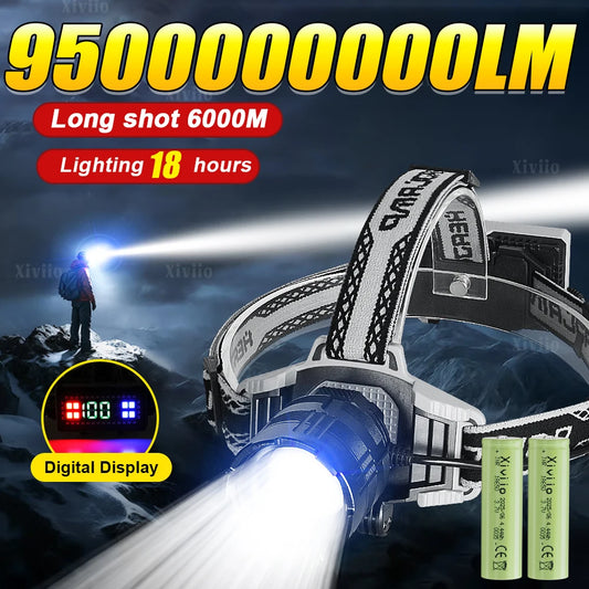 Lanterna de Cabeça LED 1000W Super Brilhante