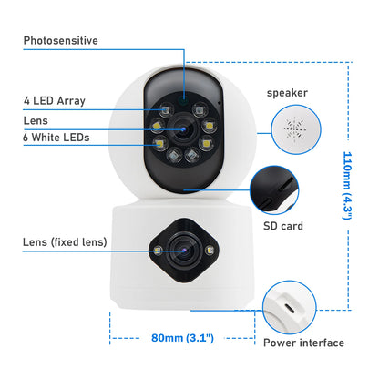 Câmera Wi-Fi ICSEE 4K 360º