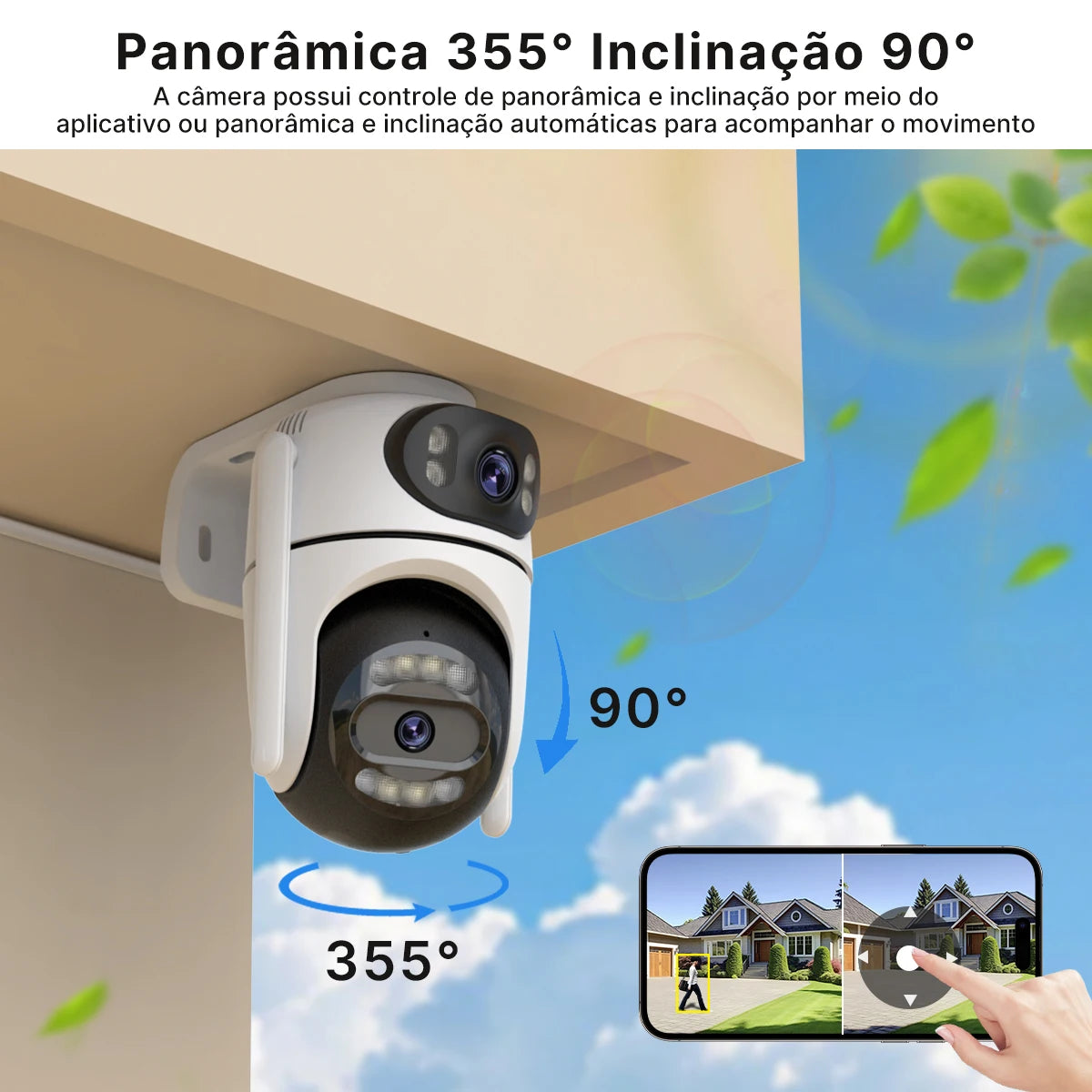 Kit 2 Câmeras Wi-Fi PTZ
