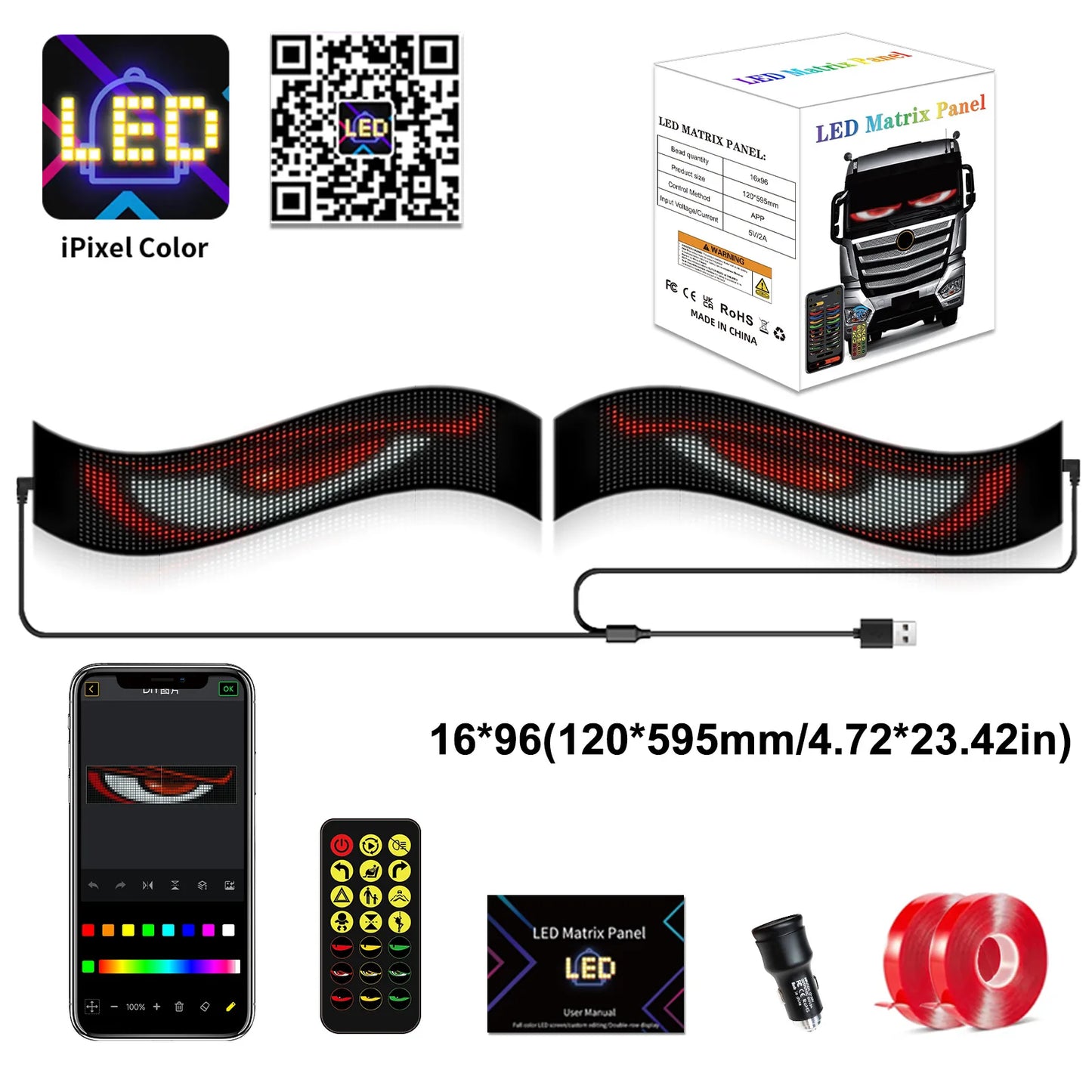 LED Devil Eyes p/ Carro - Personalize com Bluetooth
