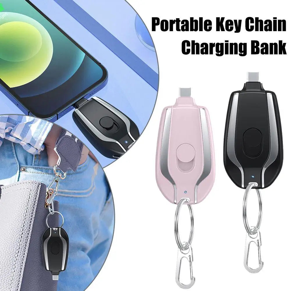 1500mAh Mini Keychain Smartphone Portable Power Bank For Android Emergency Charger Portable Charger
