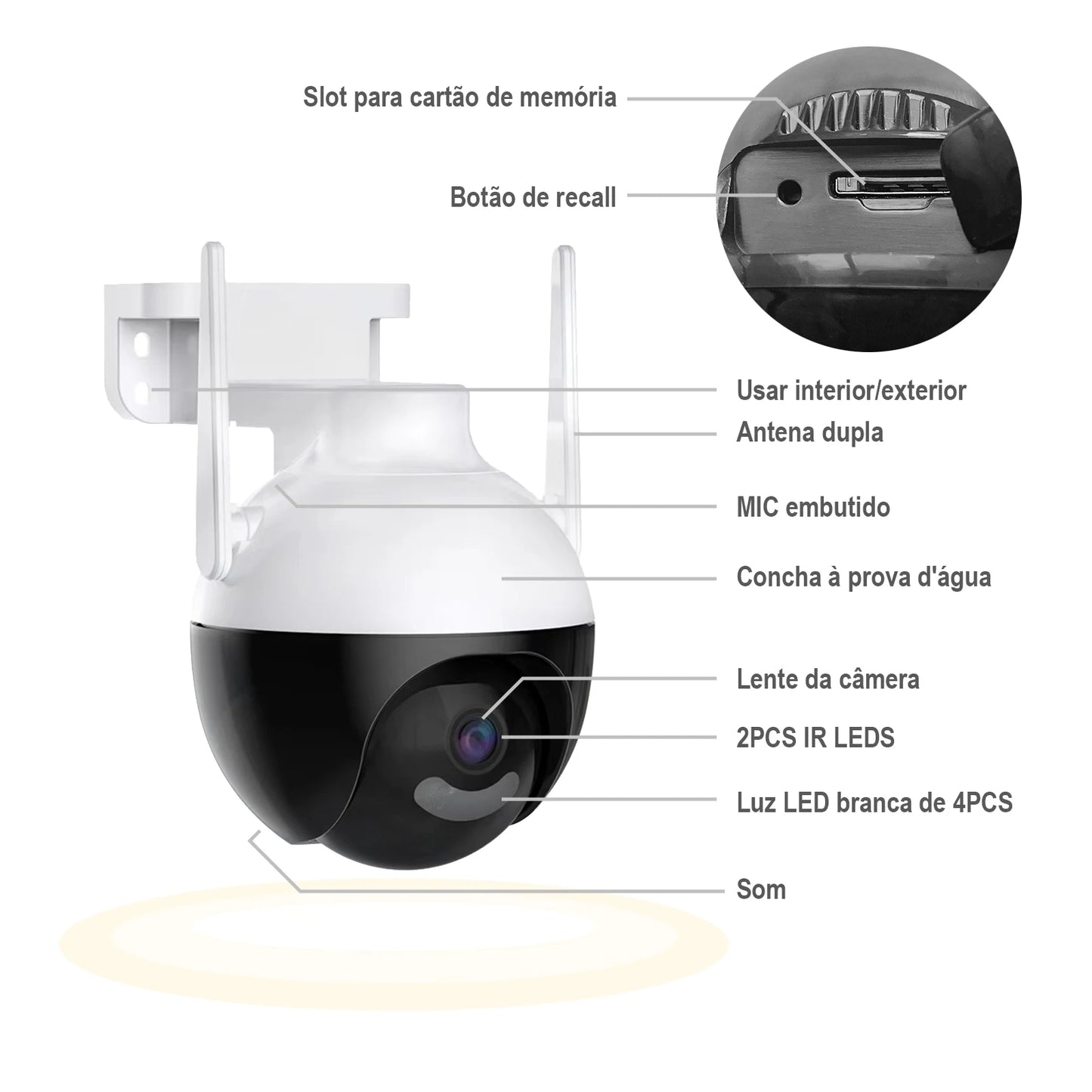 Câmera Wi-Fi ICSEE 4K 360º