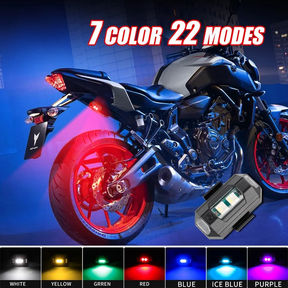 Luz Strobe 7 Cores p/ Drones e Motos