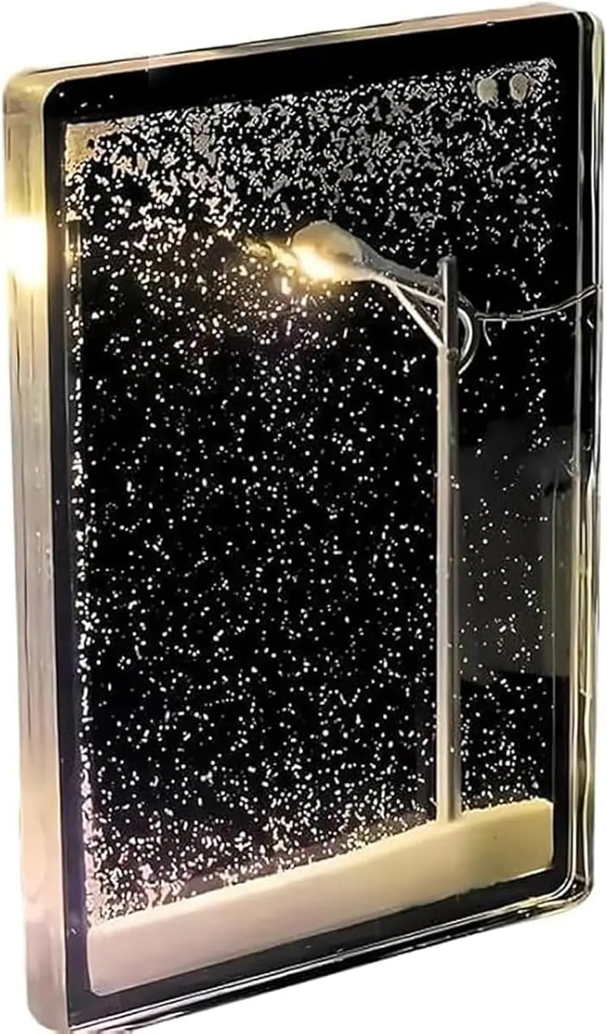 1 Set Of Acrylic Diy Night Road Snow Scene Night Lights, Portable Candle Holder Desktop Decoration Creative New Year's Gift