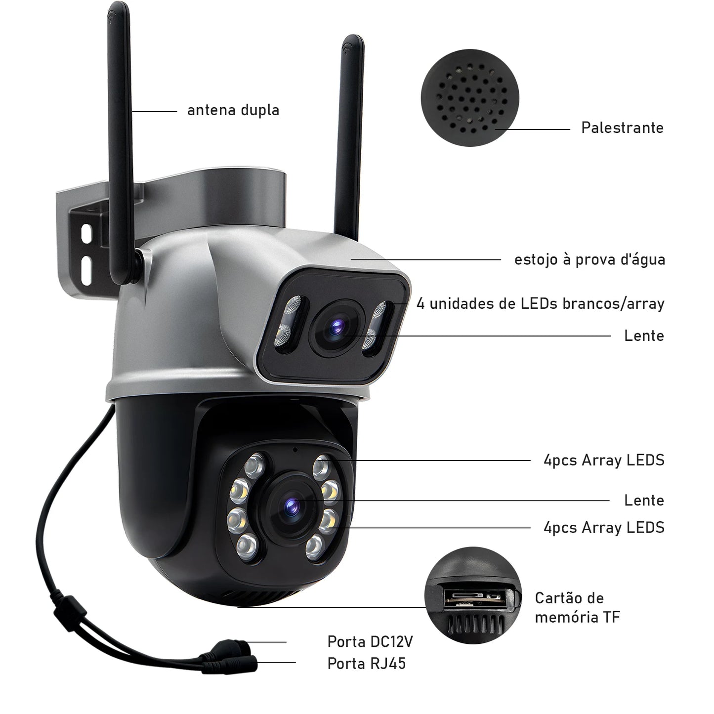 Câmera Wi-Fi ICSEE 4K 360º
