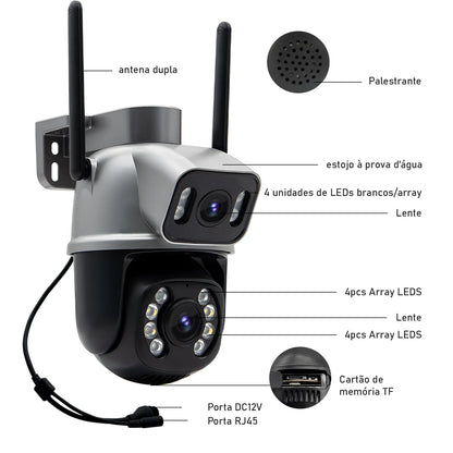 Câmera Wi-Fi ICSEE 4K 360º
