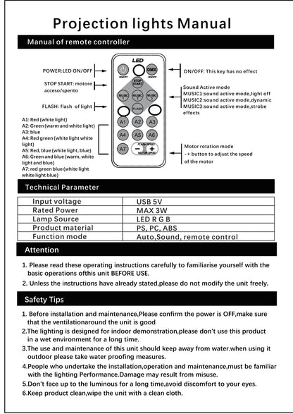 Projetor de Céu Estrelado p/ Quarto