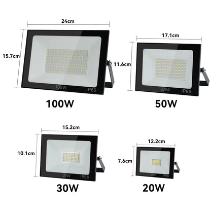 Refletor LED 10W a 100W p/ Exterior