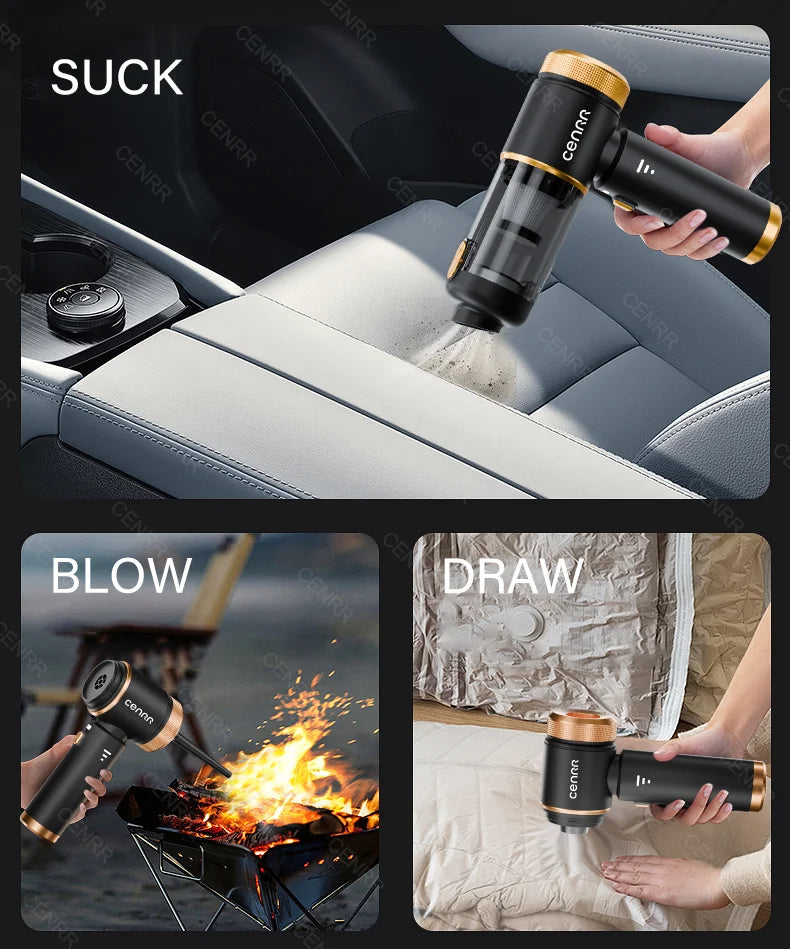 CENRR 2026 Car Vacuum Cleaner Mini 998000PA Cordless Powerful for Home Handheld Blower Car Cleaner Portable Car Vacuum Cleaner