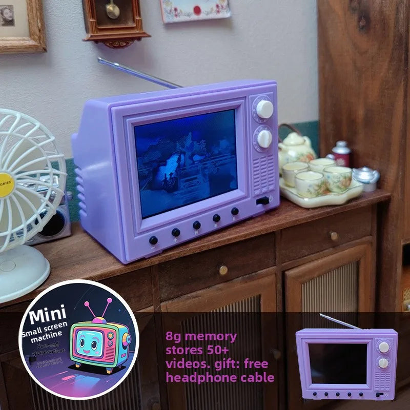 Mini TV Vintage Portátil