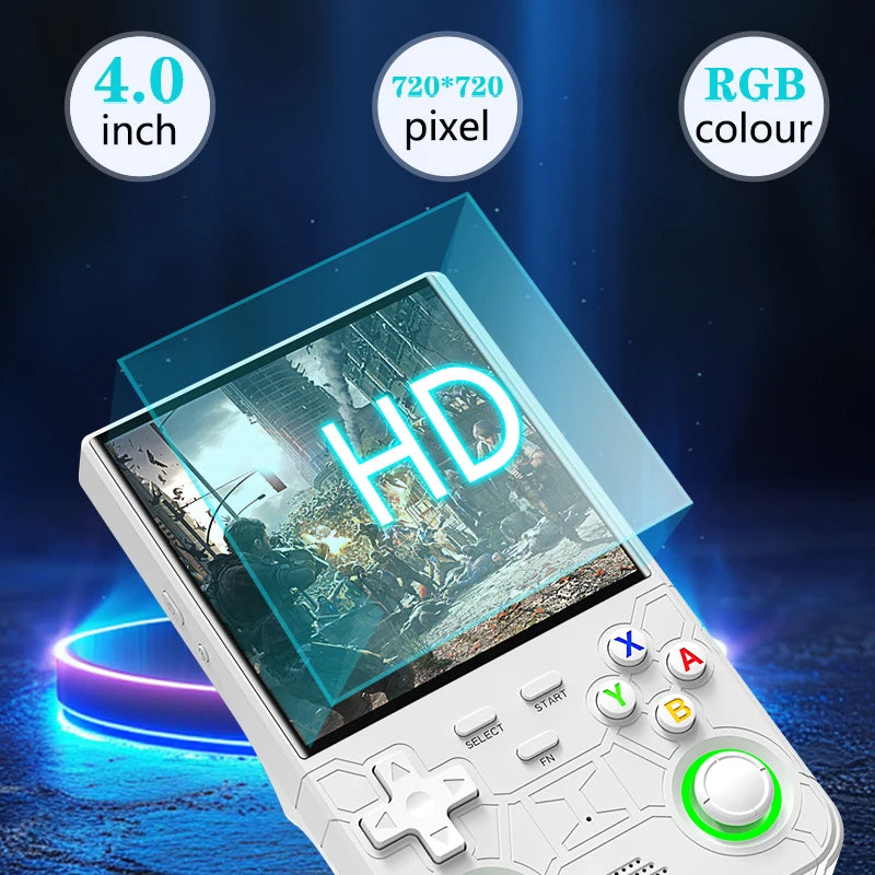 Retro R36 Ultra Handheld Video Game Console 4.0 Inch IPS Screen 128GB Preloaded Games Portable Pocket Player with Linux System