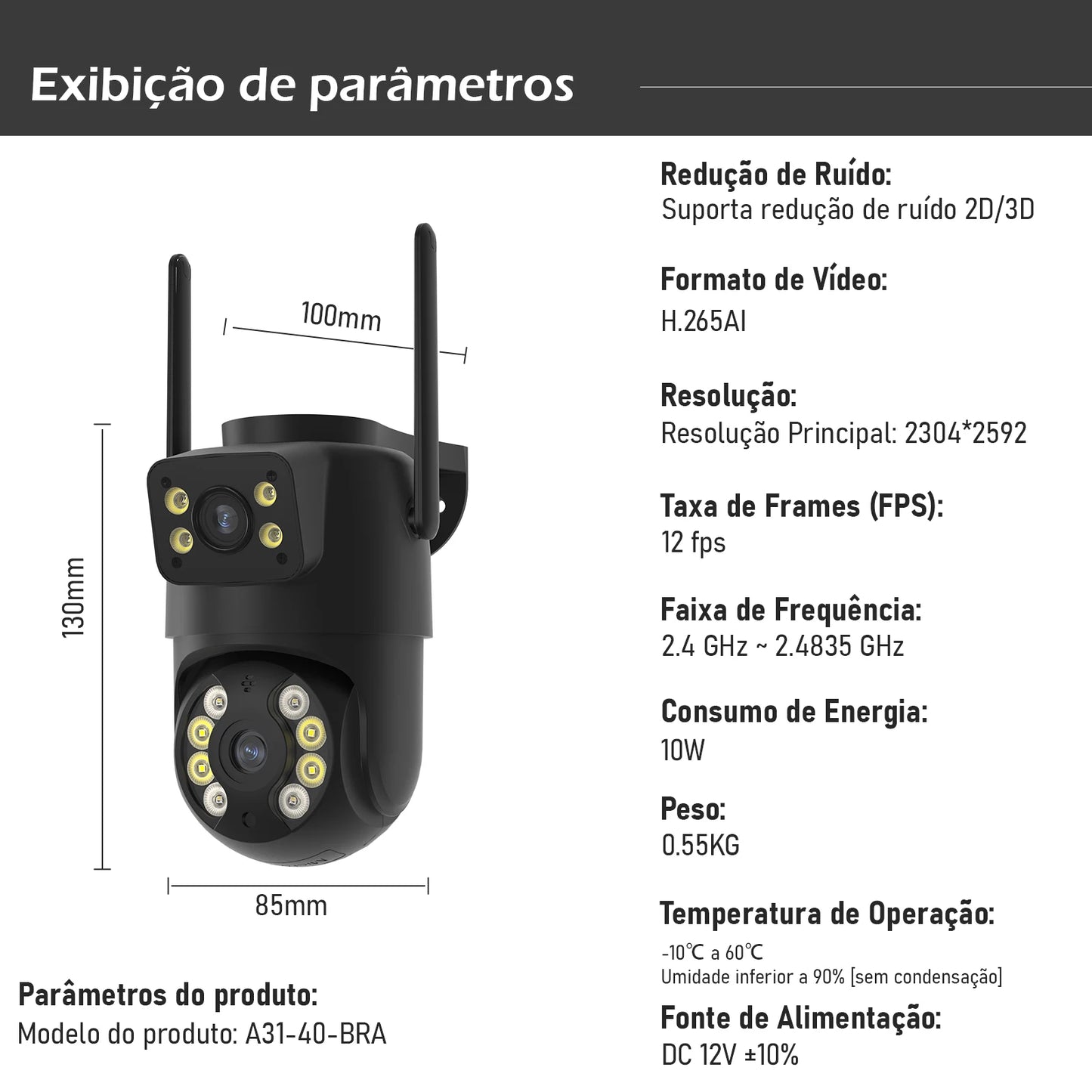 Câmera à Prova d’Água