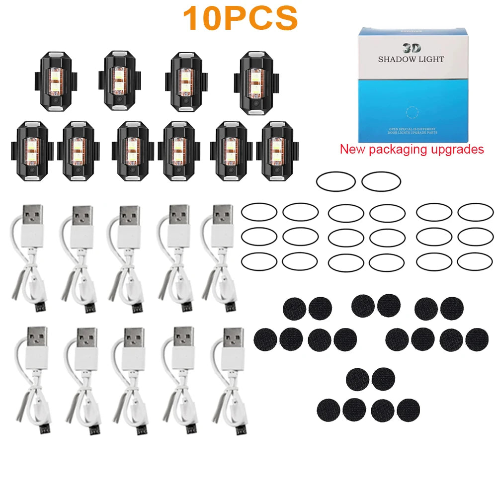 Luz Strobe 7 Cores p/ Drones e Motos