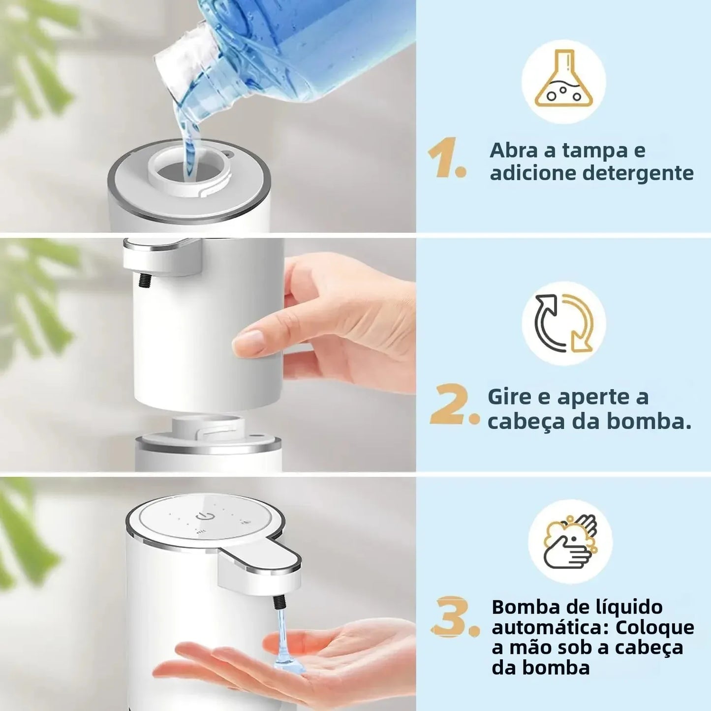 Saboneteira Inteligente Sem Toque