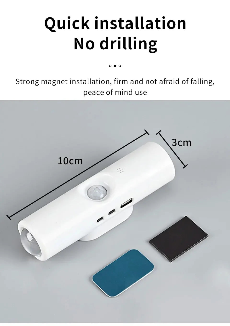 Smart RGB Double-head Wall Light Motion Sensor Magnetic Night Light Rechargeable Spotlight for Bedroom Closet Garden Room Decor