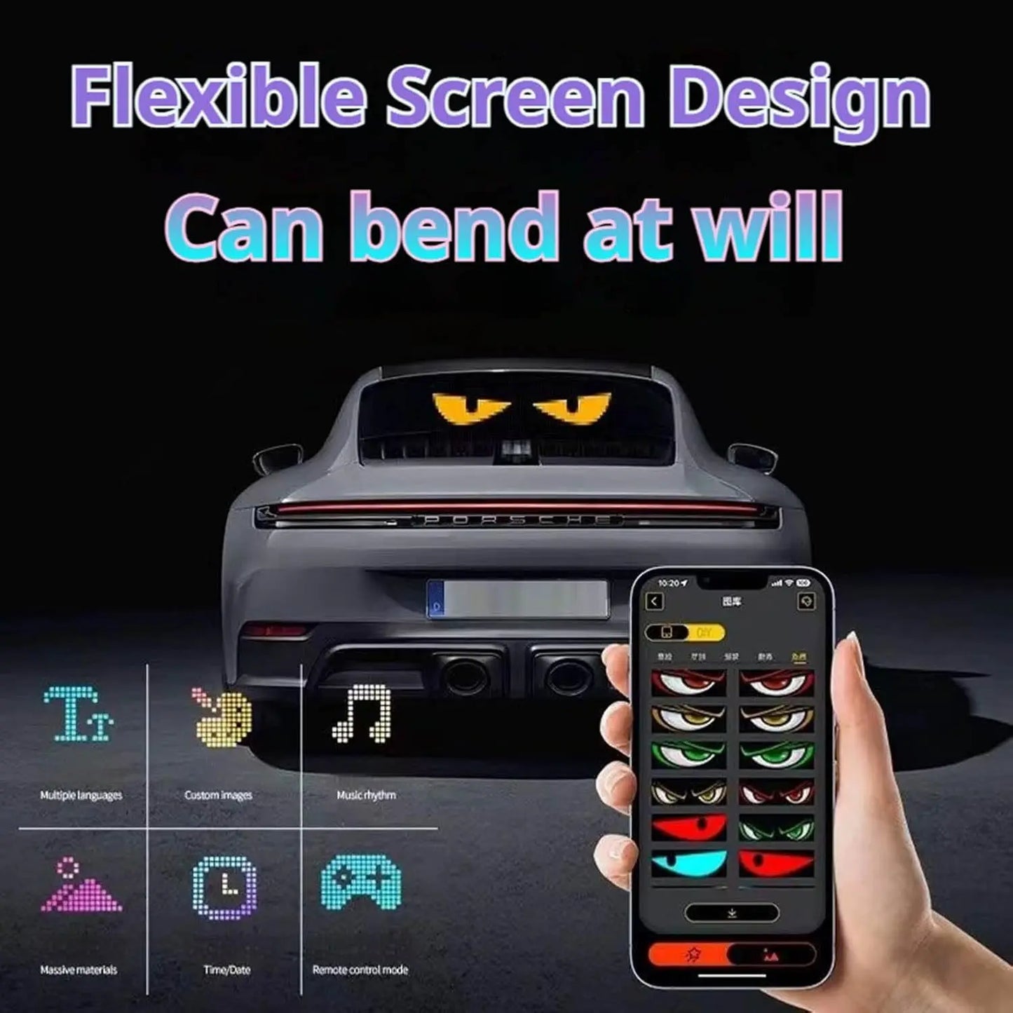 LED Devil Eyes p/ Carro - Personalize com Bluetooth