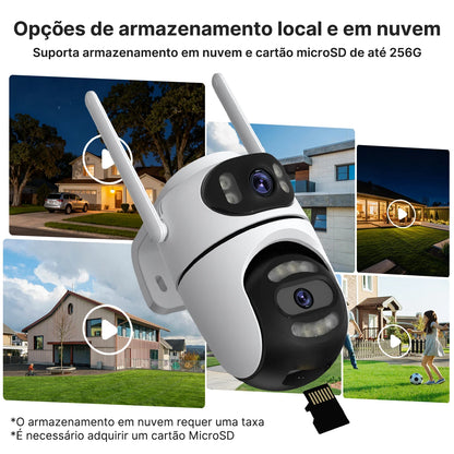 Kit 2 Câmeras Wi-Fi PTZ