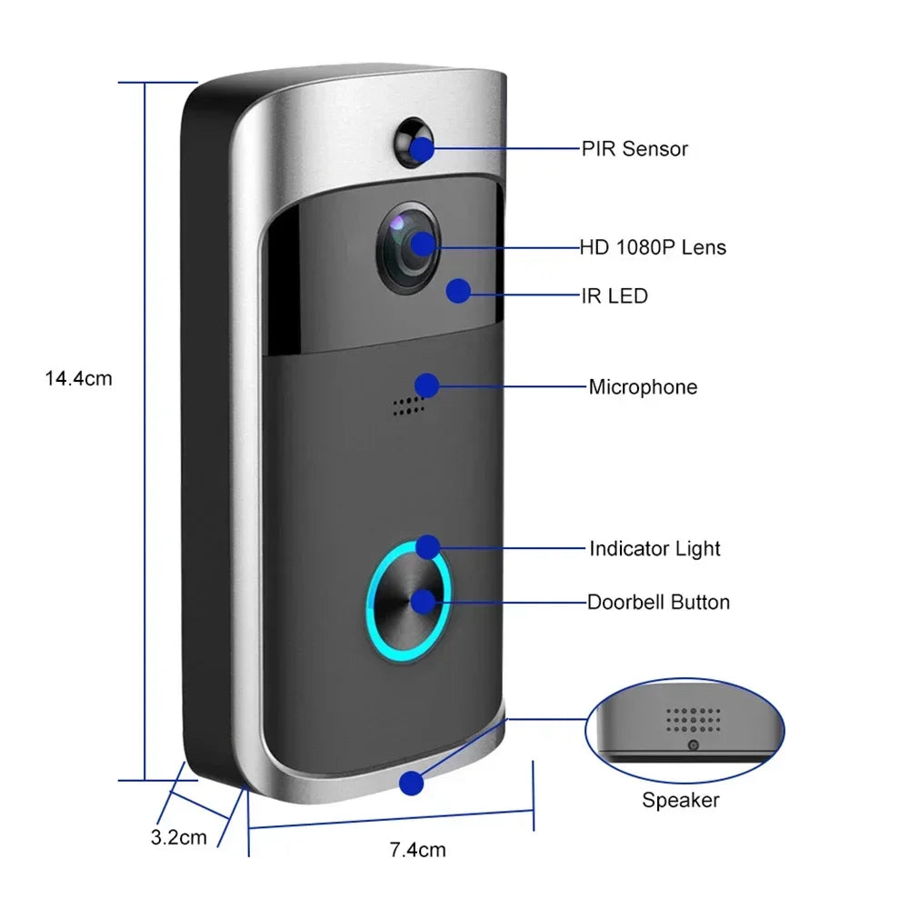 Campainha Inteligente Wi-Fi com Câmera