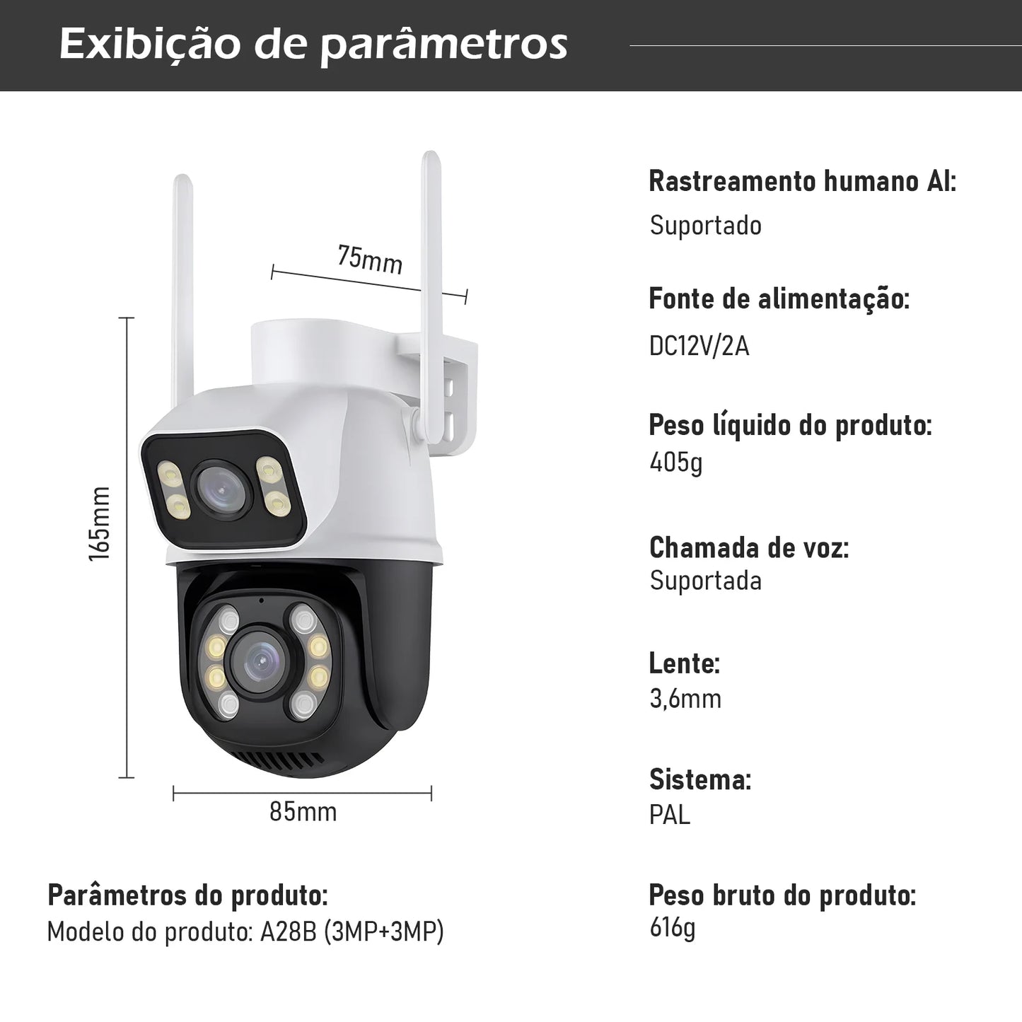 Câmera Wi-Fi ICSEE 4K 360º