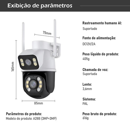 Câmera Wi-Fi ICSEE 4K 360º