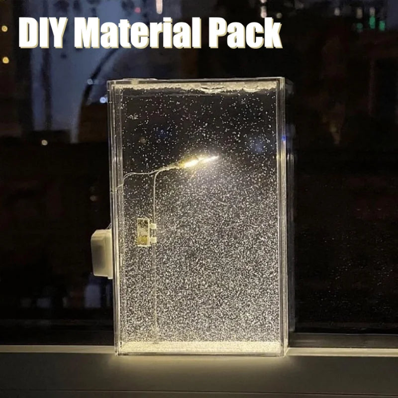 1 Set Of Acrylic Diy Night Road Snow Scene Night Lights, Portable Candle Holder Desktop Decoration Creative New Year's Gift