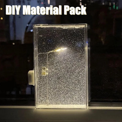 1 Set Of Acrylic Diy Night Road Snow Scene Night Lights, Portable Candle Holder Desktop Decoration Creative New Year's Gift