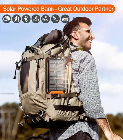 Best seller power bank solar waterproof 20000mah type c port folding solar power bank with wireless charging 30000 mah