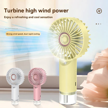 Ventilador Portátil com Spray e Carregamento Rápido