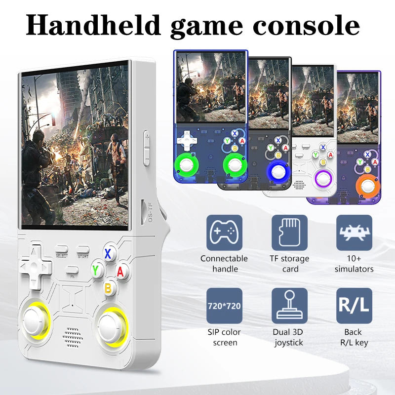 Retro R36 Ultra Handheld Video Game Console 4.0 Inch IPS Screen 128GB Preloaded Games Portable Pocket Player with Linux System