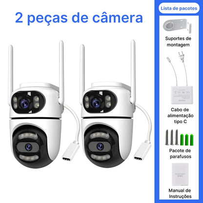 Kit 2 Câmeras Wi-Fi PTZ