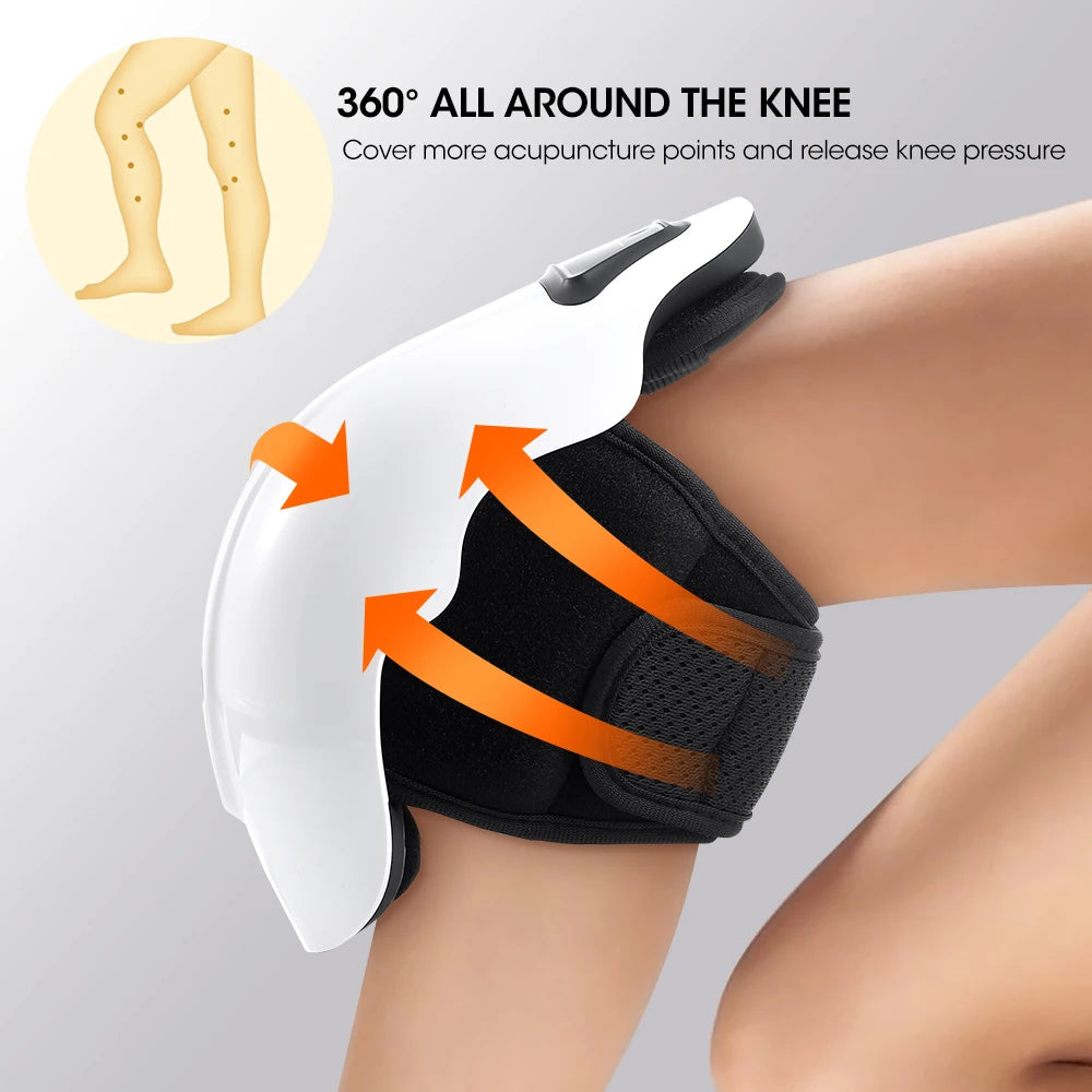 Portable Red Light Knee Massager Heated Massage Equipment for Use with LED Screen Soft Air Wearable Cordless Travel Massager